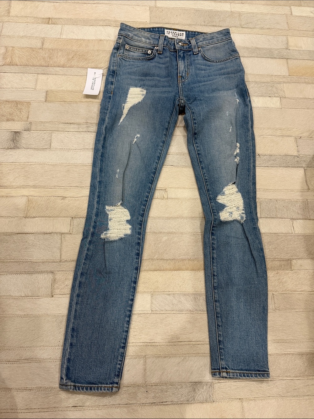 Derek Lam Crosby Distressed Women's Skinny Jeans